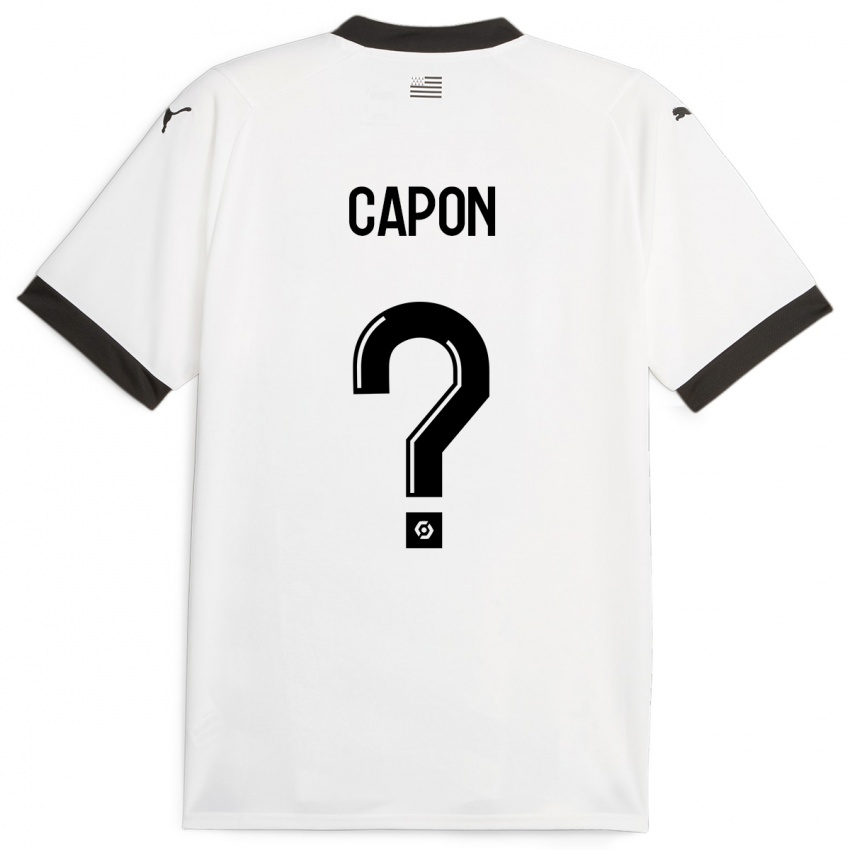 Uomo Maglia José Capon #0 Bianco Kit Gara Away 2023/24 Maglietta