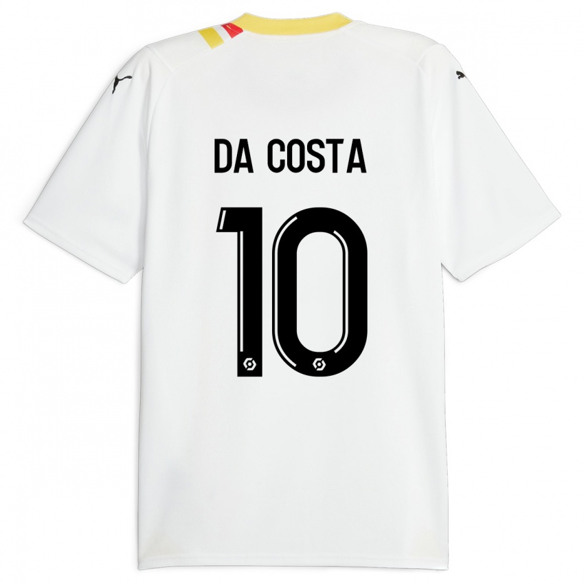 Uomo Maglia David Pereira Da Costa #10 Nero Kit Gara Away 2023/24 Maglietta