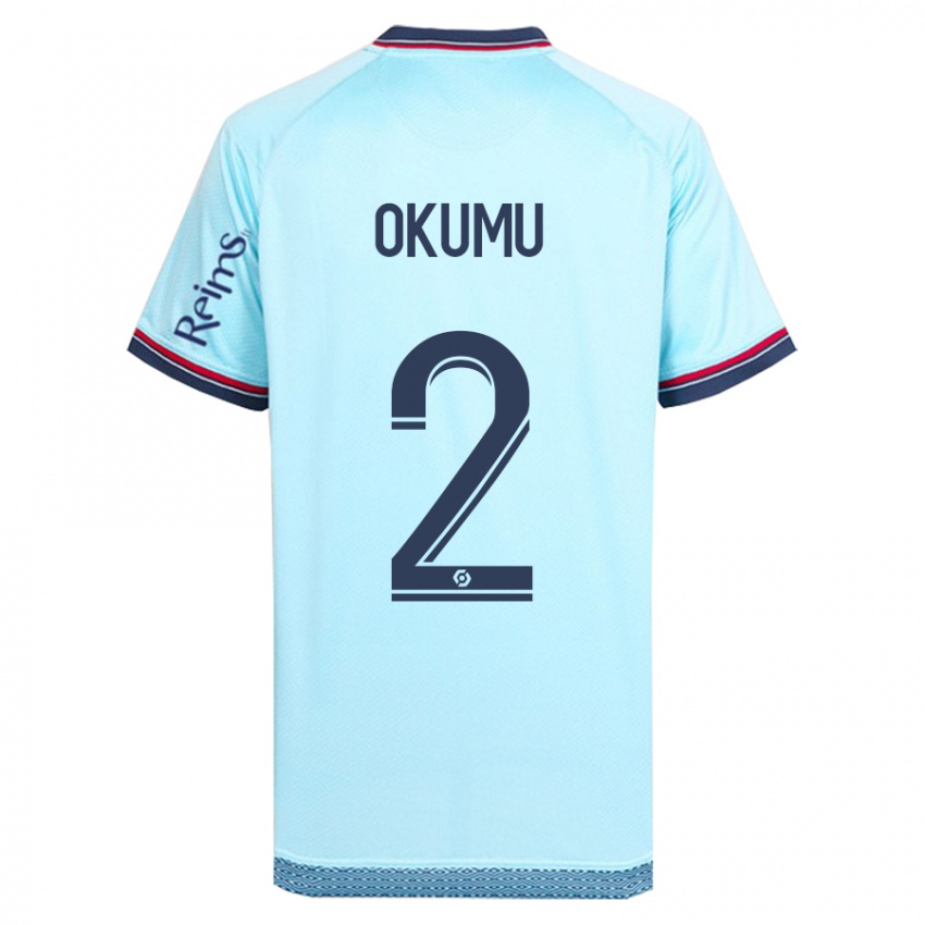 Uomo Maglia Joseph Okumu #2 Cielo Blu Kit Gara Away 2023/24 Maglietta