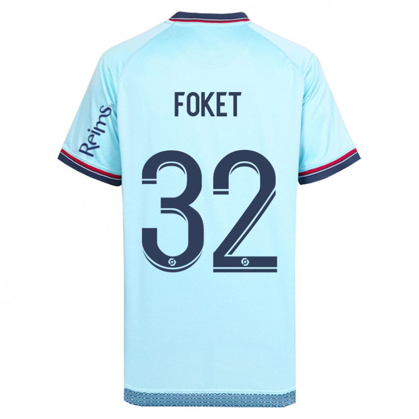 Uomo Maglia Thomas Foket #32 Cielo Blu Kit Gara Away 2023/24 Maglietta