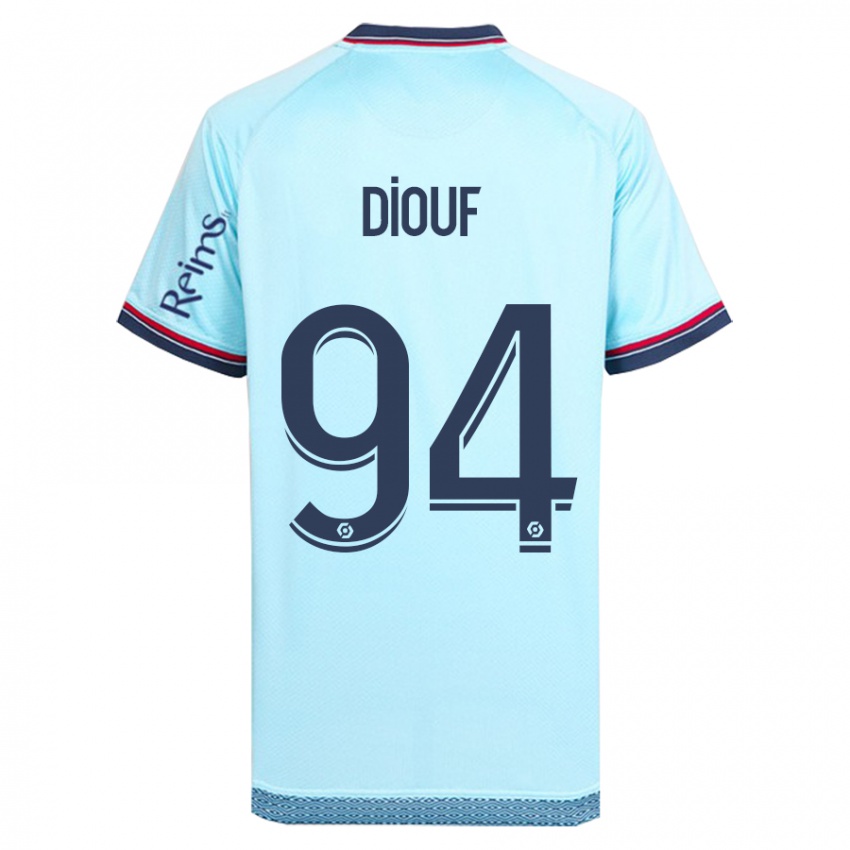 Uomo Maglia Yehvann Diouf #94 Cielo Blu Kit Gara Away 2023/24 Maglietta