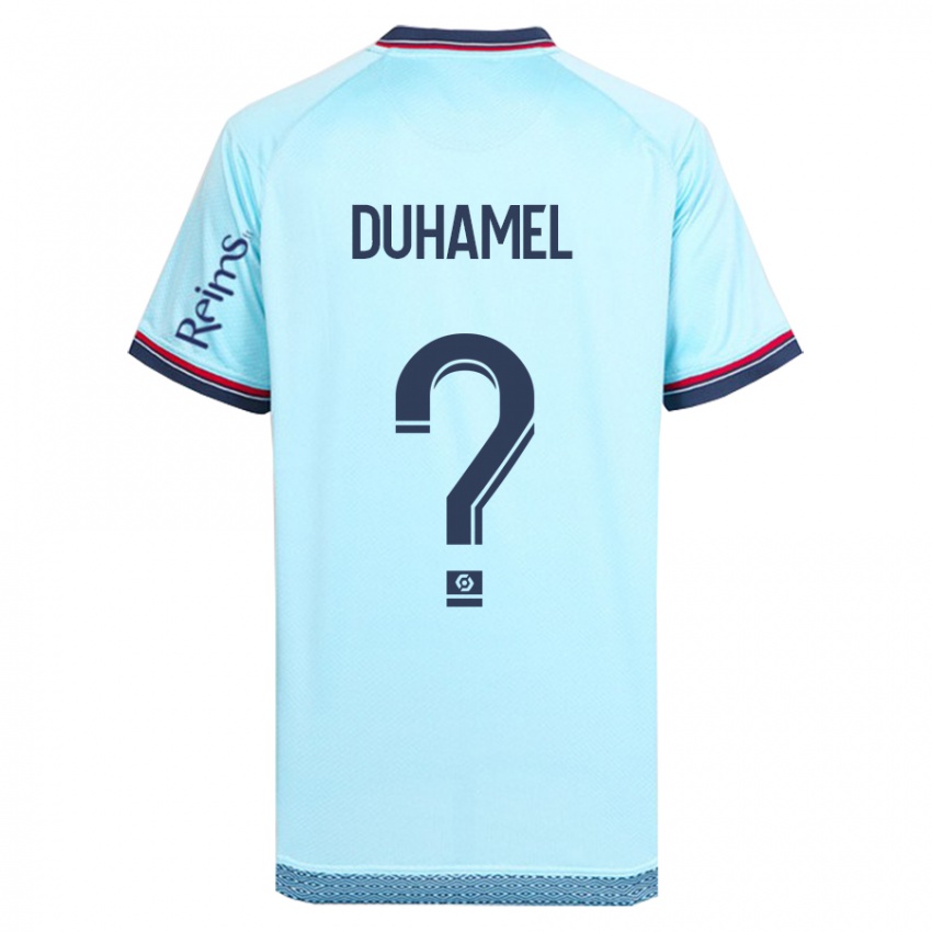 Uomo Maglia Lino Duhamel #0 Cielo Blu Kit Gara Away 2023/24 Maglietta