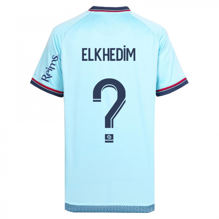 Uomo Maglia Abdenoor Elkhedim #0 Cielo Blu Kit Gara Away 2023/24 Maglietta