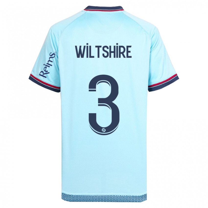 Uomo Maglia Tiernny Wiltshire #3 Cielo Blu Kit Gara Away 2023/24 Maglietta