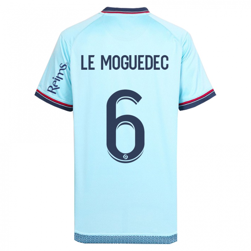 Uomo Maglia Anaële Le Moguédec #6 Cielo Blu Kit Gara Away 2023/24 Maglietta