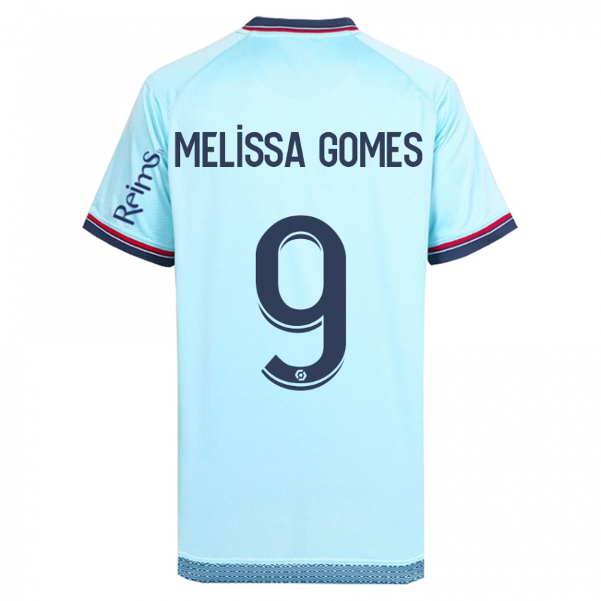 Uomo Maglia Melissa Ferreira Gomes #9 Cielo Blu Kit Gara Away 2023/24 Maglietta