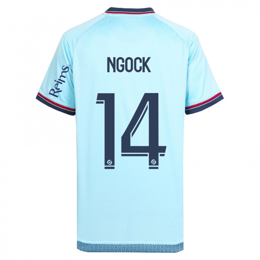 Uomo Maglia Monique Ngock #14 Cielo Blu Kit Gara Away 2023/24 Maglietta