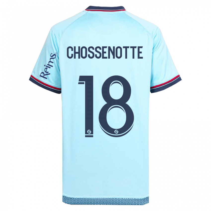 Uomo Maglia Shana Chossenotte #18 Cielo Blu Kit Gara Away 2023/24 Maglietta