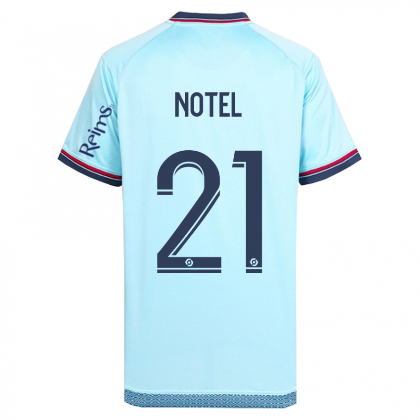 Uomo Maglia Lea Notel #21 Cielo Blu Kit Gara Away 2023/24 Maglietta