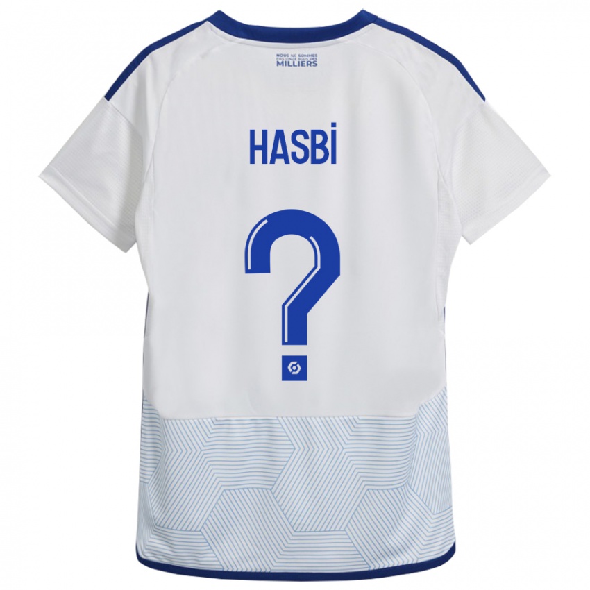 Uomo Maglia Walid Hasbi #0 Bianco Kit Gara Away 2023/24 Maglietta