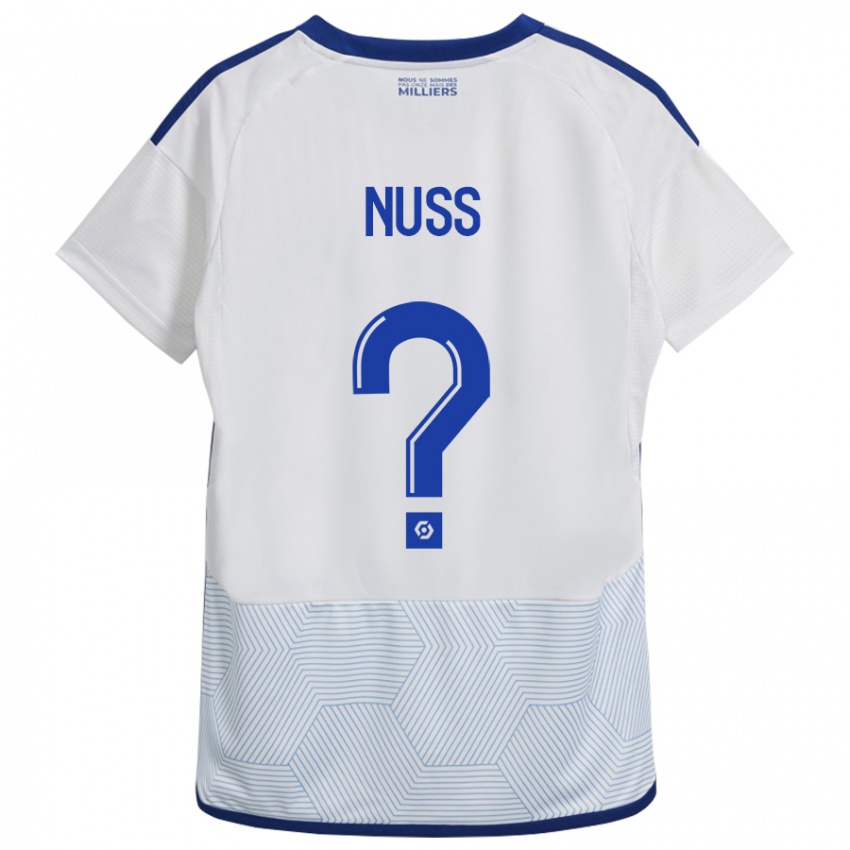 Uomo Maglia Antoine Nuss #0 Bianco Kit Gara Away 2023/24 Maglietta