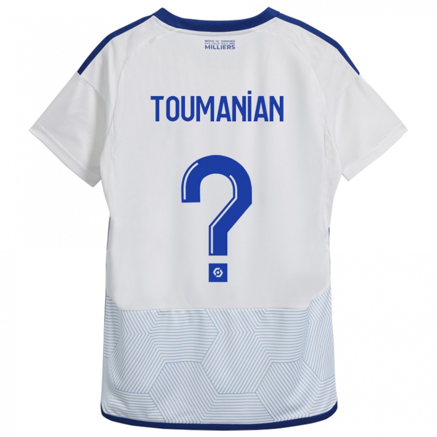 Uomo Maglia Anthony Toumanian #0 Bianco Kit Gara Away 2023/24 Maglietta