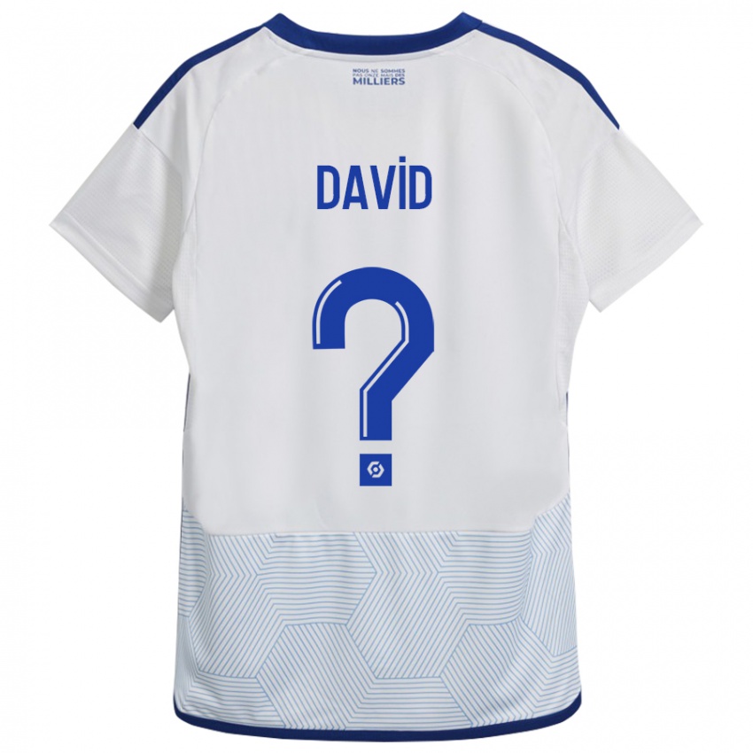 Uomo Maglia David #0 Bianco Kit Gara Away 2023/24 Maglietta