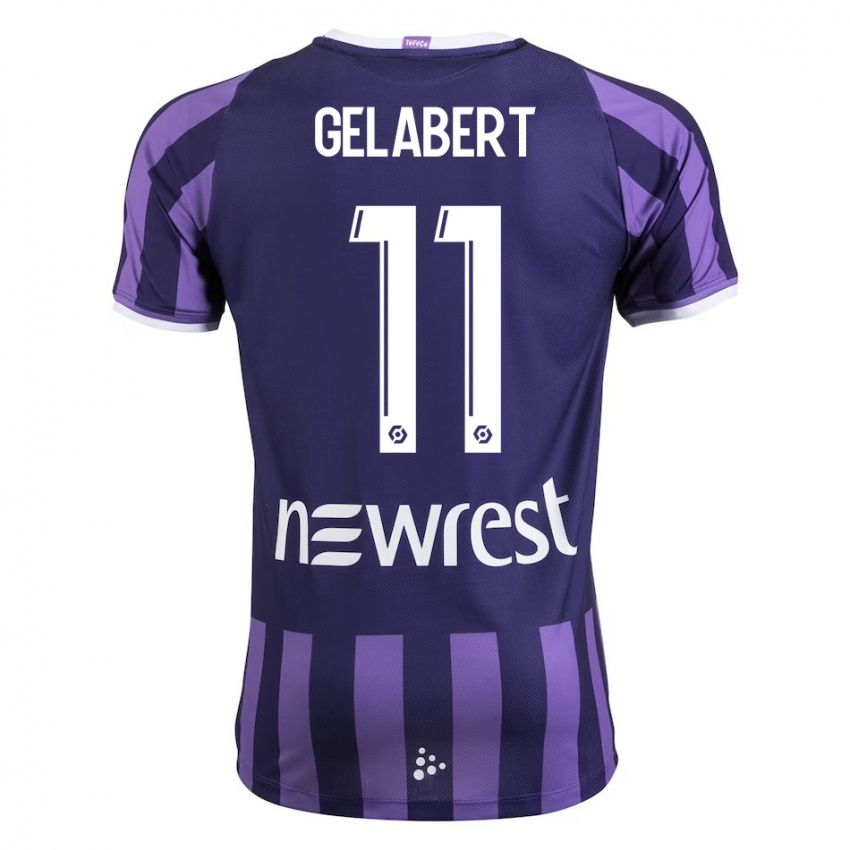 Uomo Maglia César Gelabert #11 Porpora Kit Gara Away 2023/24 Maglietta