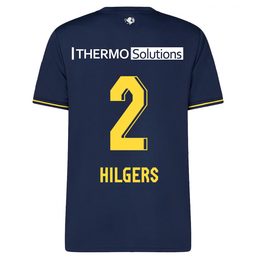 Uomo Maglia Mees Hilgers #2 Marina Militare Kit Gara Away 2023/24 Maglietta