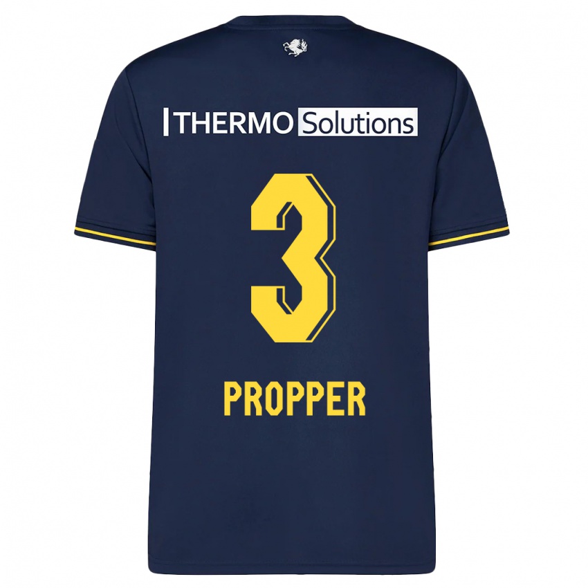 Uomo Maglia Robin Pröpper #3 Marina Militare Kit Gara Away 2023/24 Maglietta