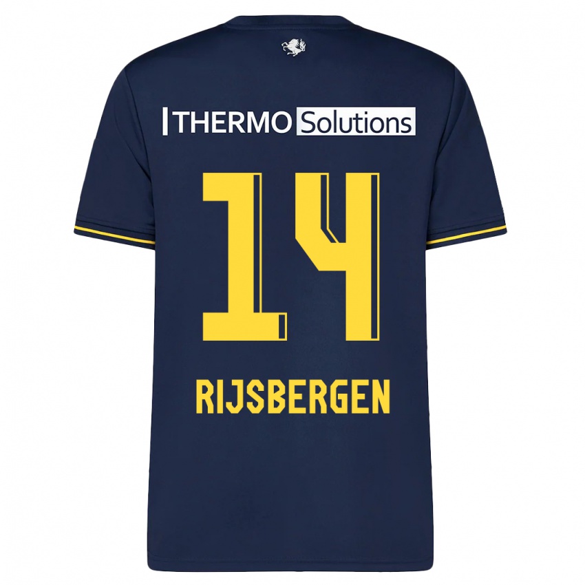 Uomo Maglia Liz Rijsbergen #14 Marina Militare Kit Gara Away 2023/24 Maglietta