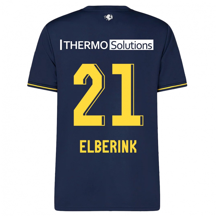 Uomo Maglia Eva Oude Elberink #21 Marina Militare Kit Gara Away 2023/24 Maglietta