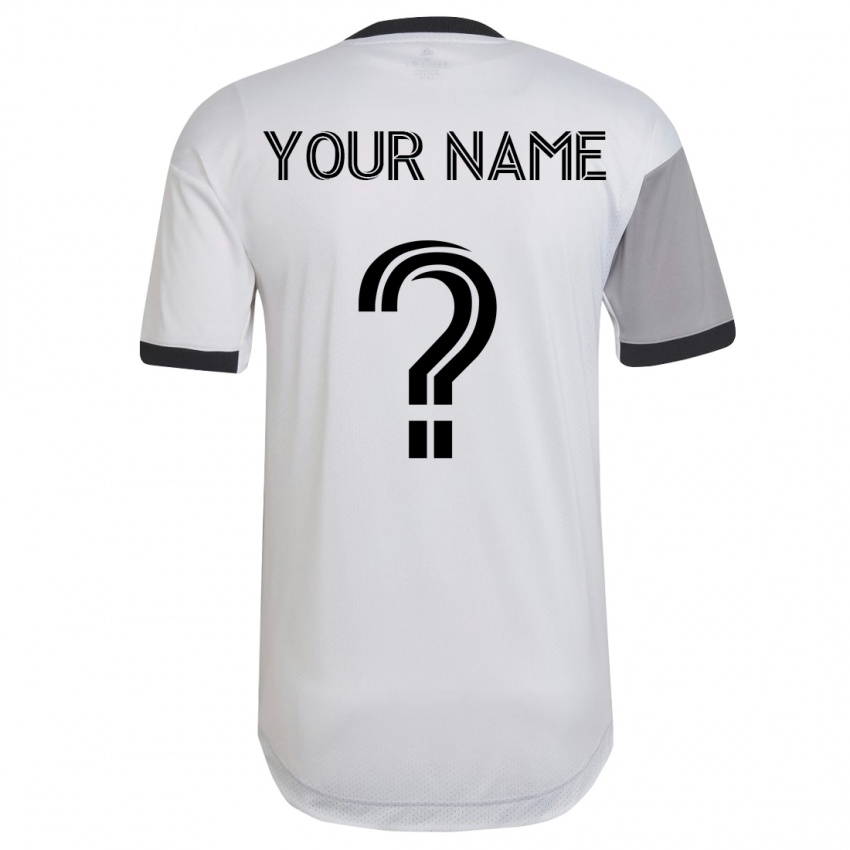 Uomo Maglia Il Tuo Nome #0 Bianco Kit Gara Away 2023/24 Maglietta