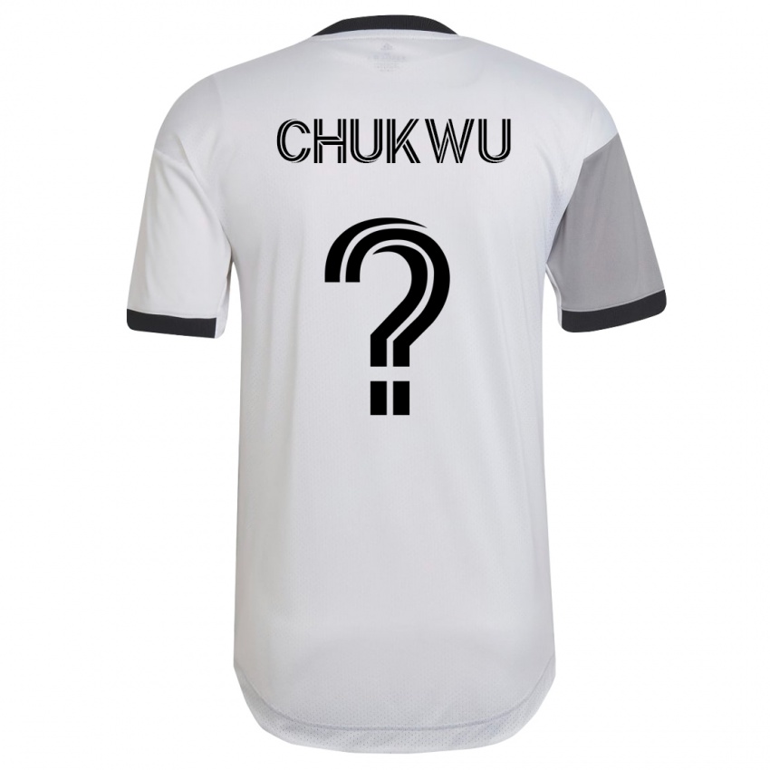 Uomo Maglia Richard Chukwu #0 Bianco Kit Gara Away 2023/24 Maglietta