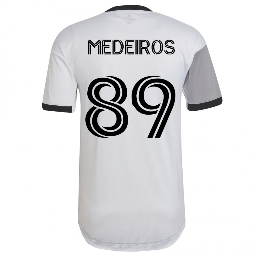 Uomo Maglia Matthew Medeiros #89 Bianco Kit Gara Away 2023/24 Maglietta