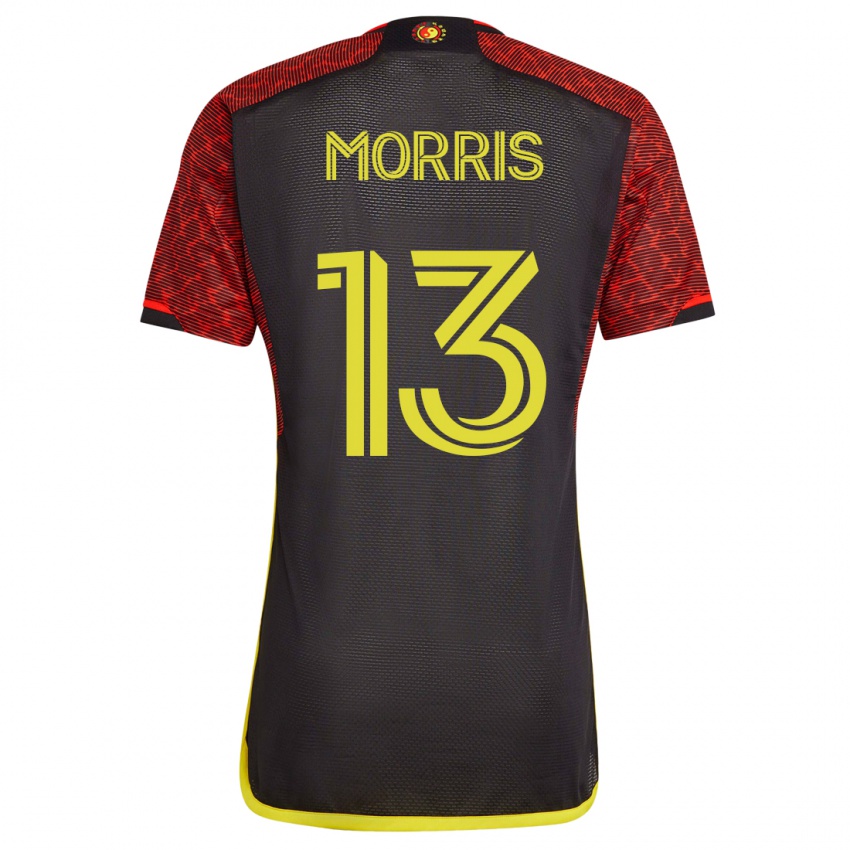 Uomo Maglia Jordan Morris #13 Arancia Kit Gara Away 2023/24 Maglietta