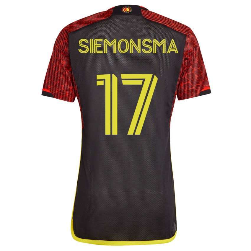 Uomo Maglia Sianna Siemonsma #17 Arancia Kit Gara Away 2023/24 Maglietta