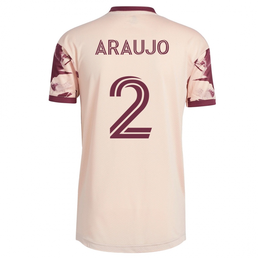 Uomo Maglia Miguel Araujo #2 Bianco Blu Kit Gara Away 2023/24 Maglietta