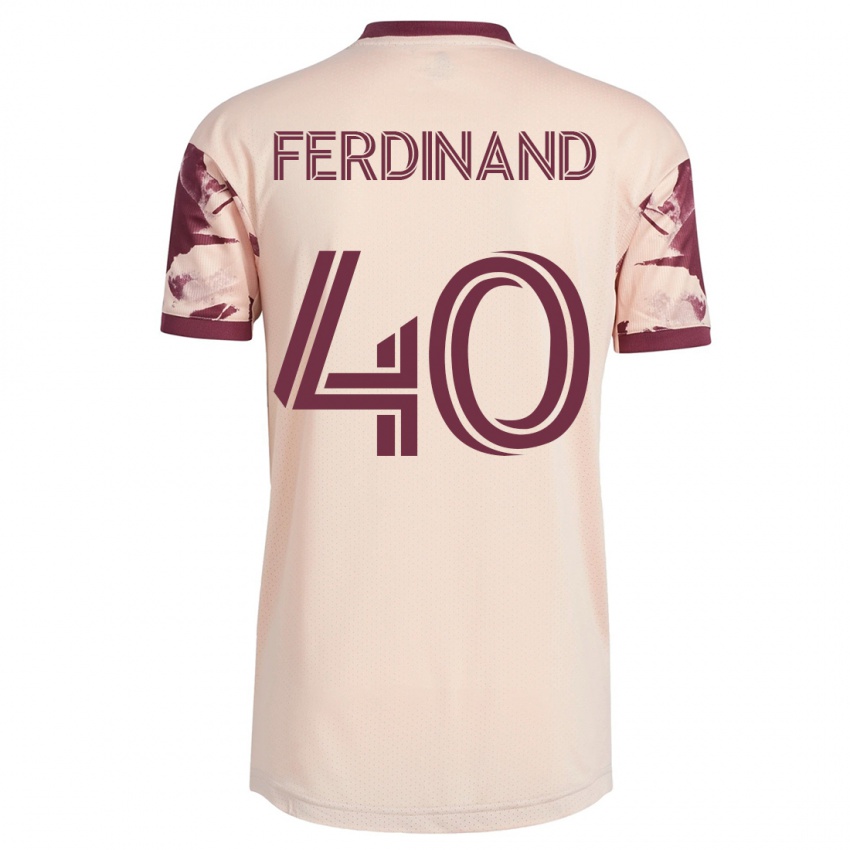 Uomo Maglia Keesean Ferdinand #40 Bianco Blu Kit Gara Away 2023/24 Maglietta