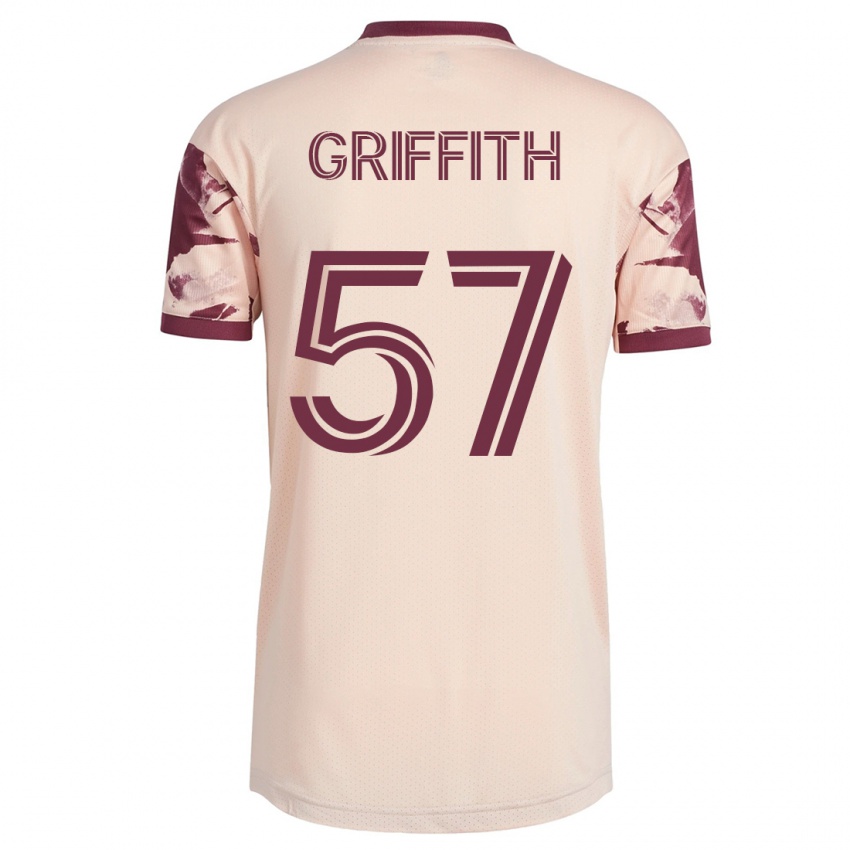 Uomo Maglia Víctor Griffith #57 Bianco Blu Kit Gara Away 2023/24 Maglietta