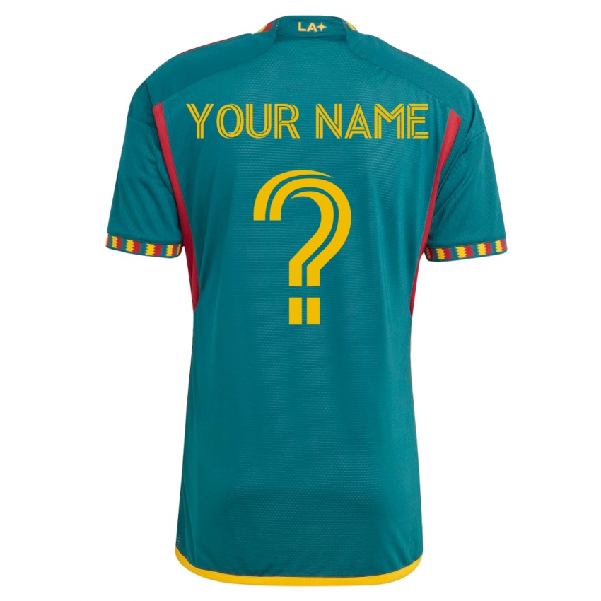 Uomo Maglia Il Tuo Nome #0 Verde Kit Gara Away 2023/24 Maglietta