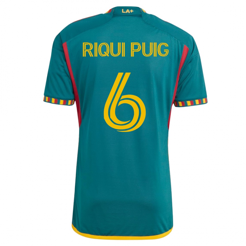 Uomo Maglia Riqui Puig #6 Verde Kit Gara Away 2023/24 Maglietta