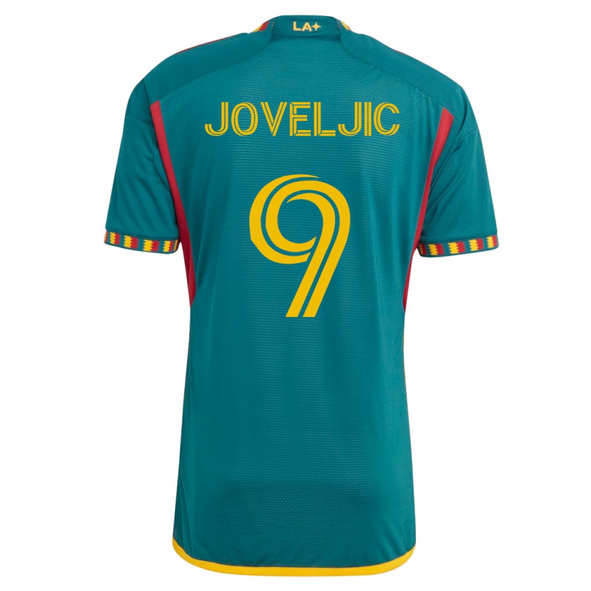 Uomo Maglia Dejan Joveljic #9 Verde Kit Gara Away 2023/24 Maglietta