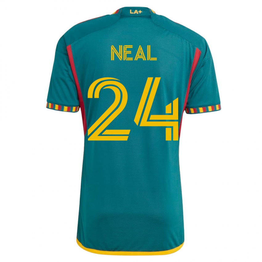 Uomo Maglia Jalen Neal #24 Verde Kit Gara Away 2023/24 Maglietta
