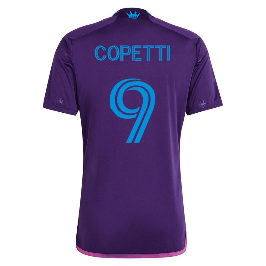 Uomo Maglia Enzo Copetti #9 Viola Kit Gara Away 2023/24 Maglietta