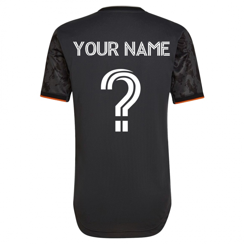 Uomo Maglia Il Tuo Nome #0 Nero Kit Gara Away 2023/24 Maglietta