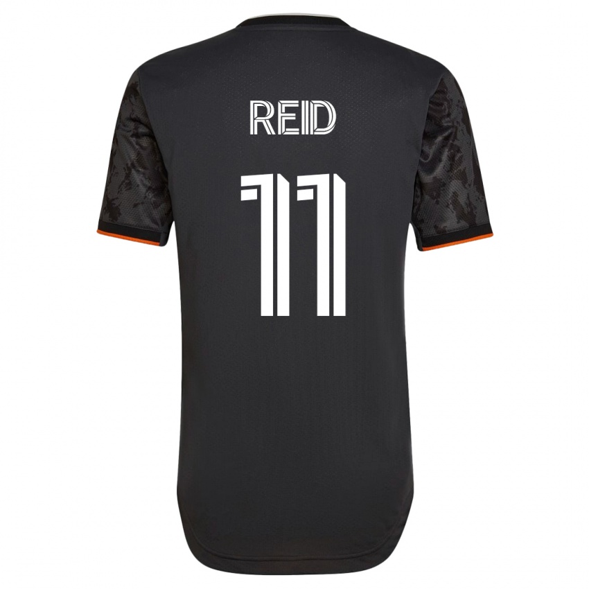 Uomo Maglia Isaiah Reid #11 Nero Kit Gara Away 2023/24 Maglietta