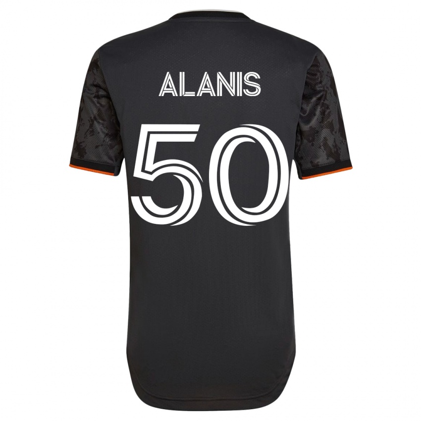 Uomo Maglia Brian Alanis #50 Nero Kit Gara Away 2023/24 Maglietta