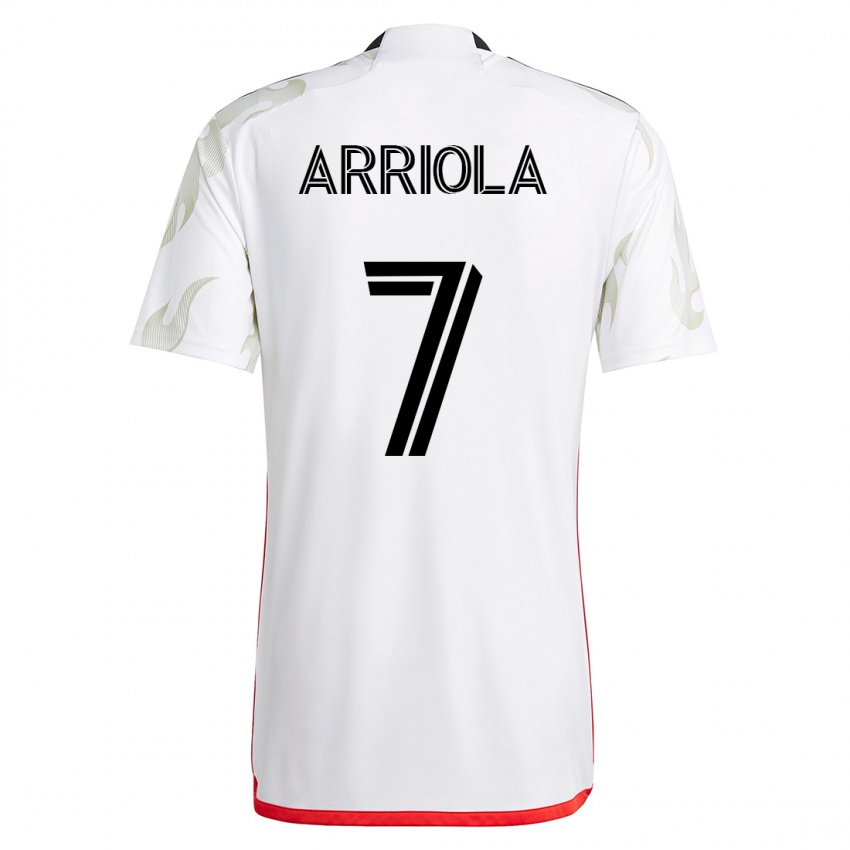 Uomo Maglia Paul Arriola #7 Bianco Kit Gara Away 2023/24 Maglietta