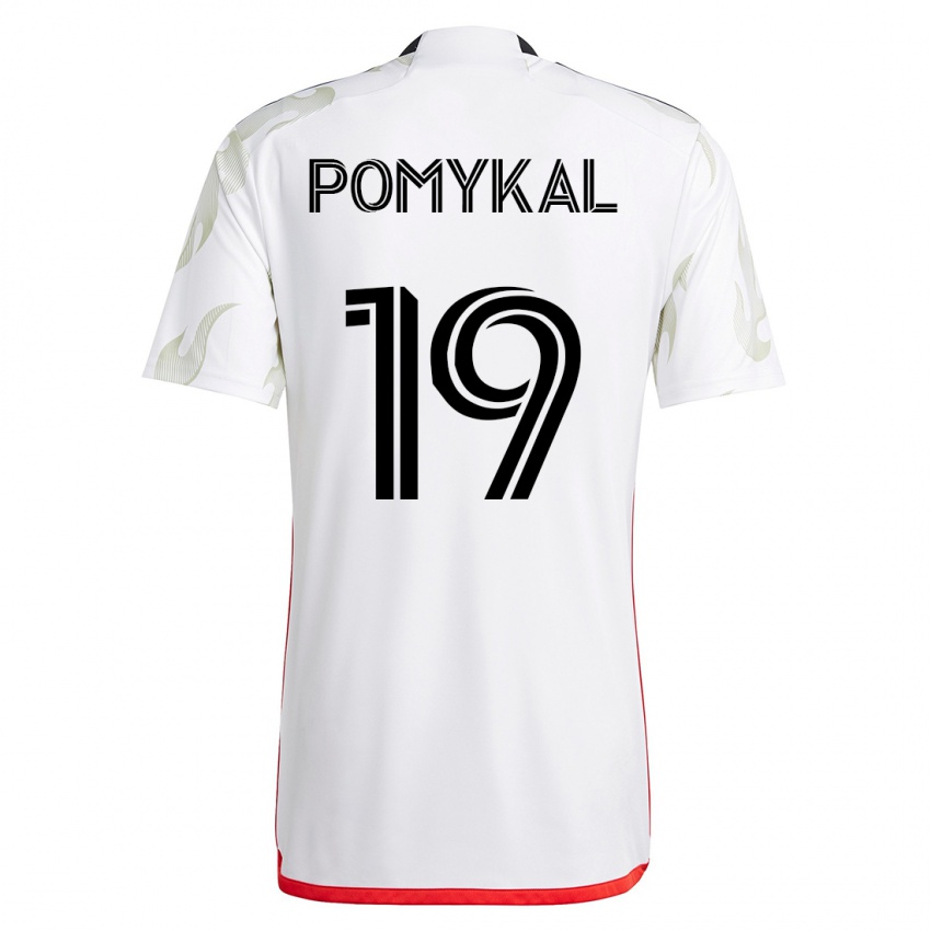 Uomo Maglia Paxton Pomykal #19 Bianco Kit Gara Away 2023/24 Maglietta
