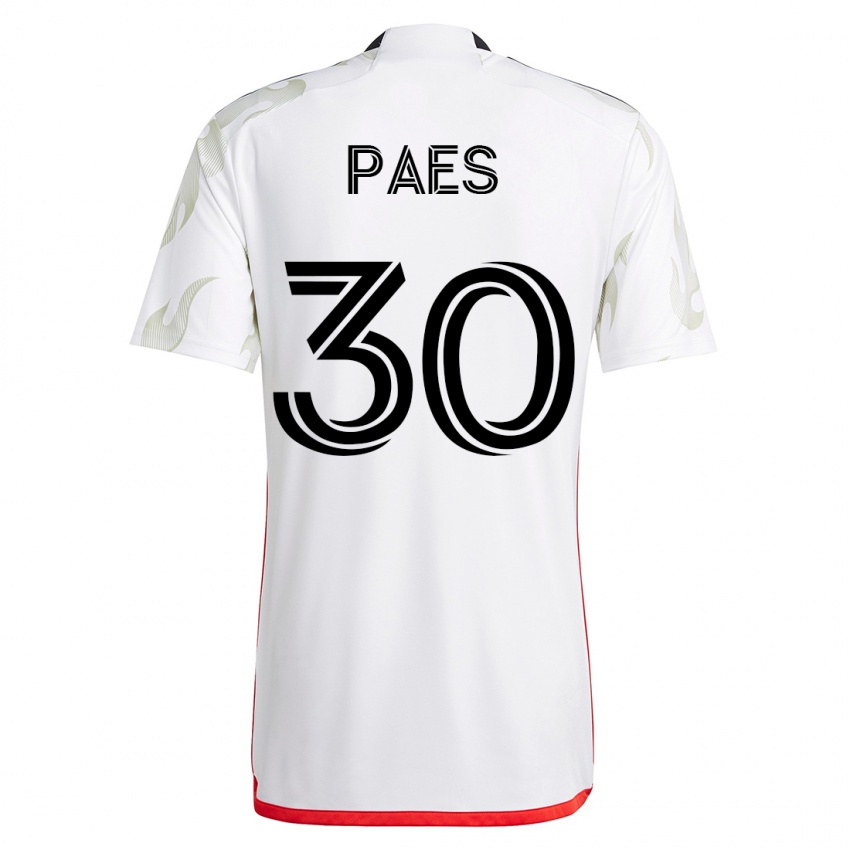 Uomo Maglia Maarten Paes #30 Bianco Kit Gara Away 2023/24 Maglietta