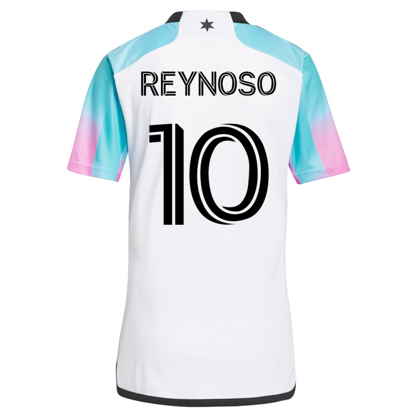 Uomo Maglia Emanuel Reynoso #10 Bianco Kit Gara Away 2023/24 Maglietta