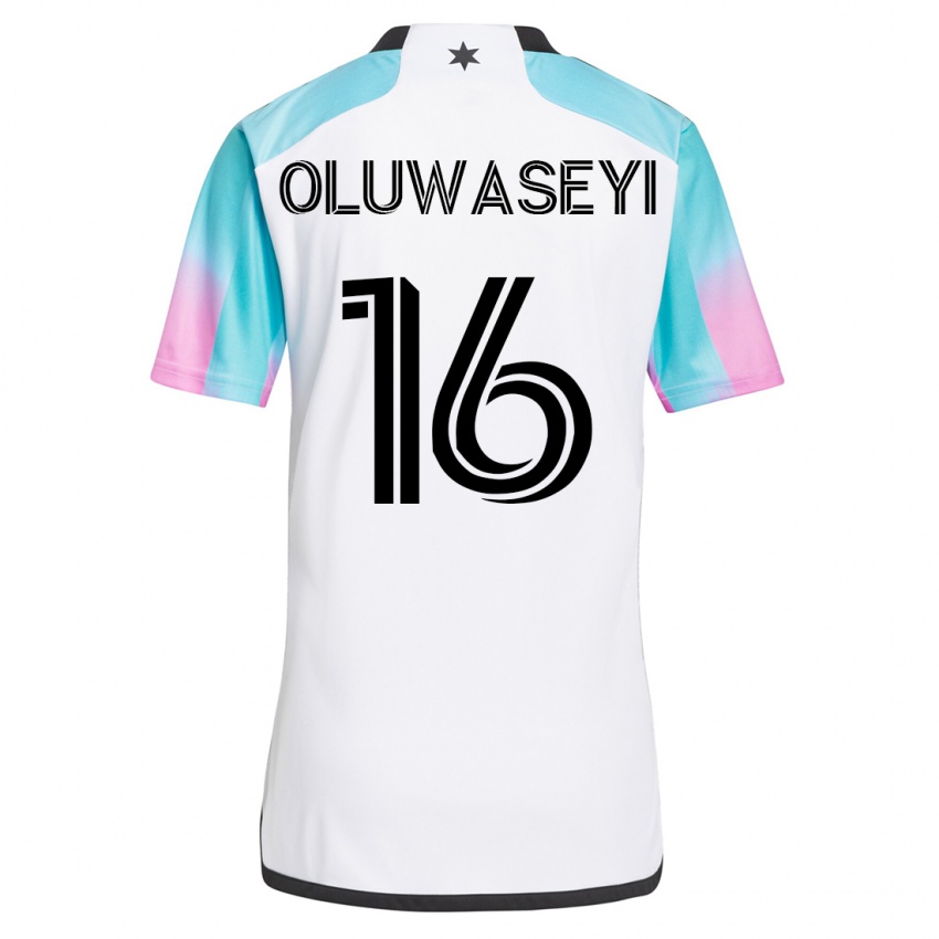 Uomo Maglia Tani Oluwaseyi #16 Bianco Kit Gara Away 2023/24 Maglietta