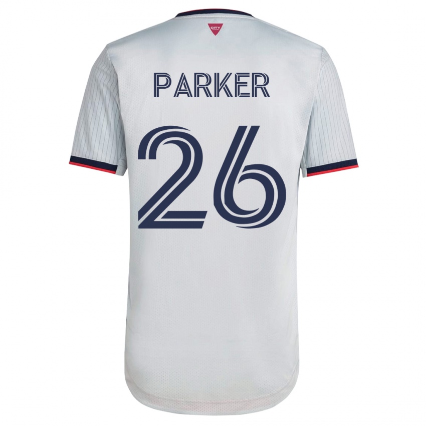 Uomo Maglia Tim Parker #26 Bianco Kit Gara Away 2023/24 Maglietta