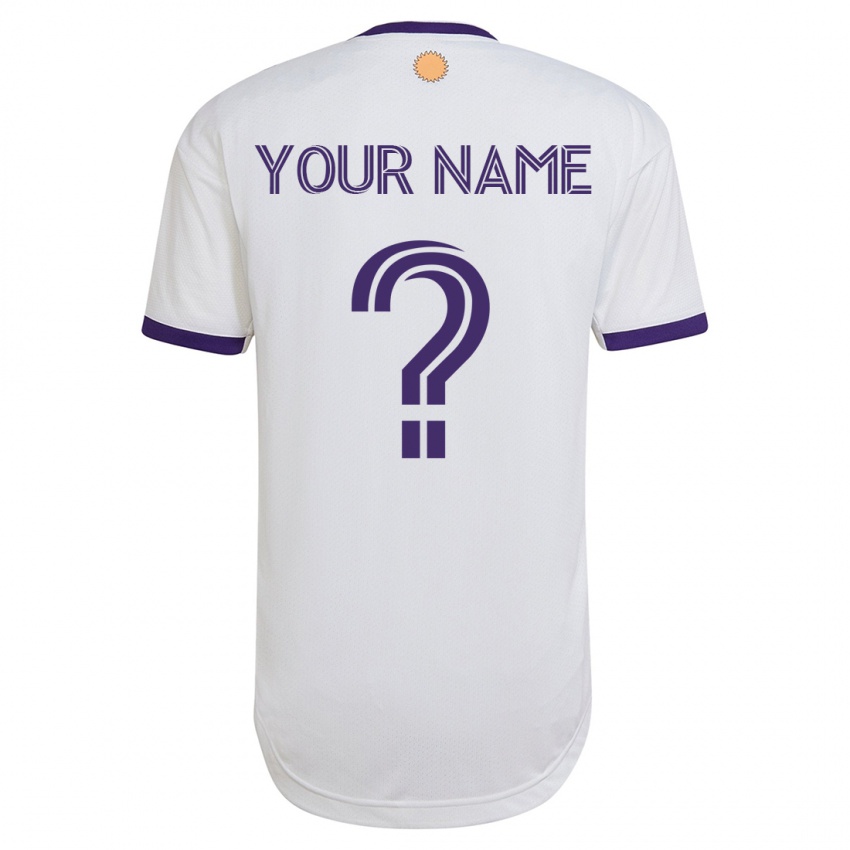 Uomo Maglia Il Tuo Nome #0 Bianco Kit Gara Away 2023/24 Maglietta