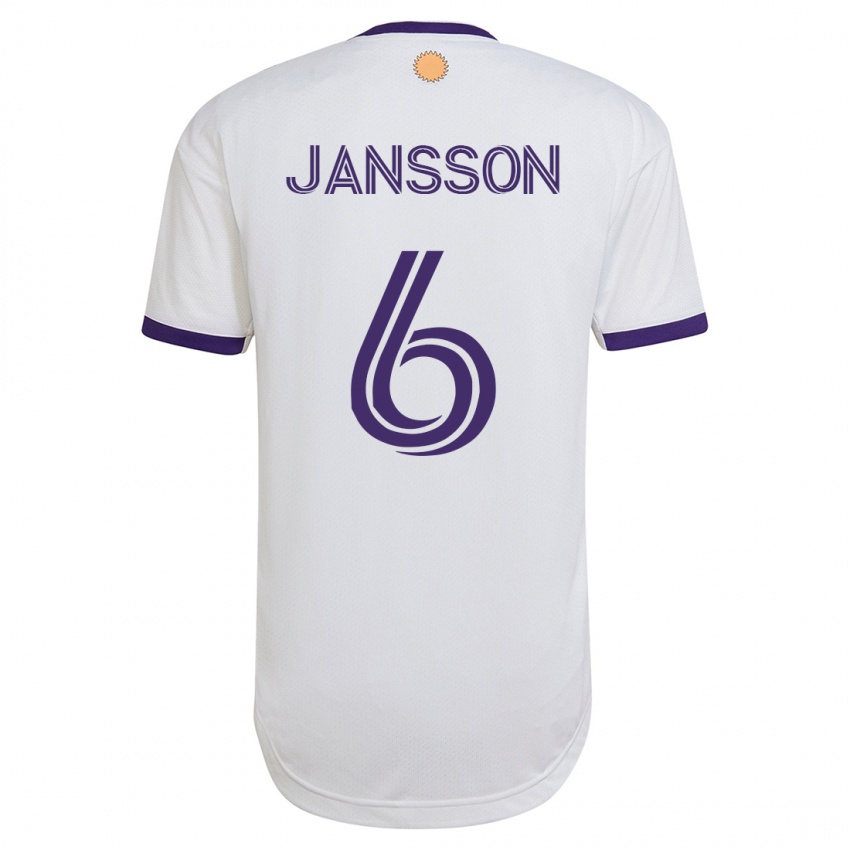 Uomo Maglia Robin Jansson #6 Bianco Kit Gara Away 2023/24 Maglietta