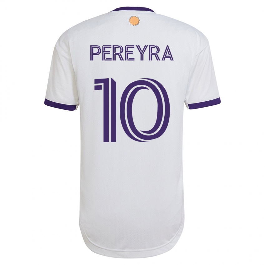 Uomo Maglia Mauricio Pereyra #10 Bianco Kit Gara Away 2023/24 Maglietta