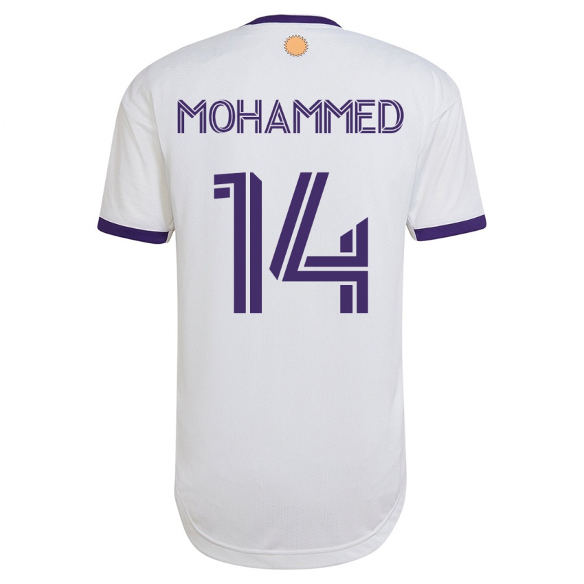 Uomo Maglia Shak Mohammed #14 Bianco Kit Gara Away 2023/24 Maglietta