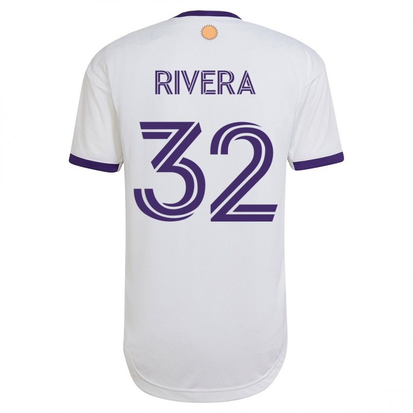 Uomo Maglia Wilfredo Rivera #32 Bianco Kit Gara Away 2023/24 Maglietta