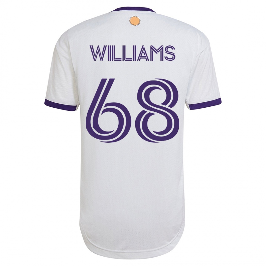 Uomo Maglia Thomas Williams #68 Bianco Kit Gara Away 2023/24 Maglietta